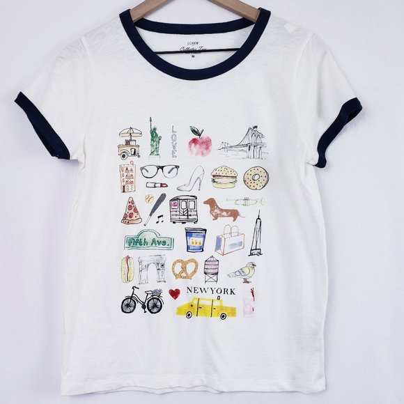 J. Crew Tops - J. Crew New York Collector Taxi Times Square Tee M